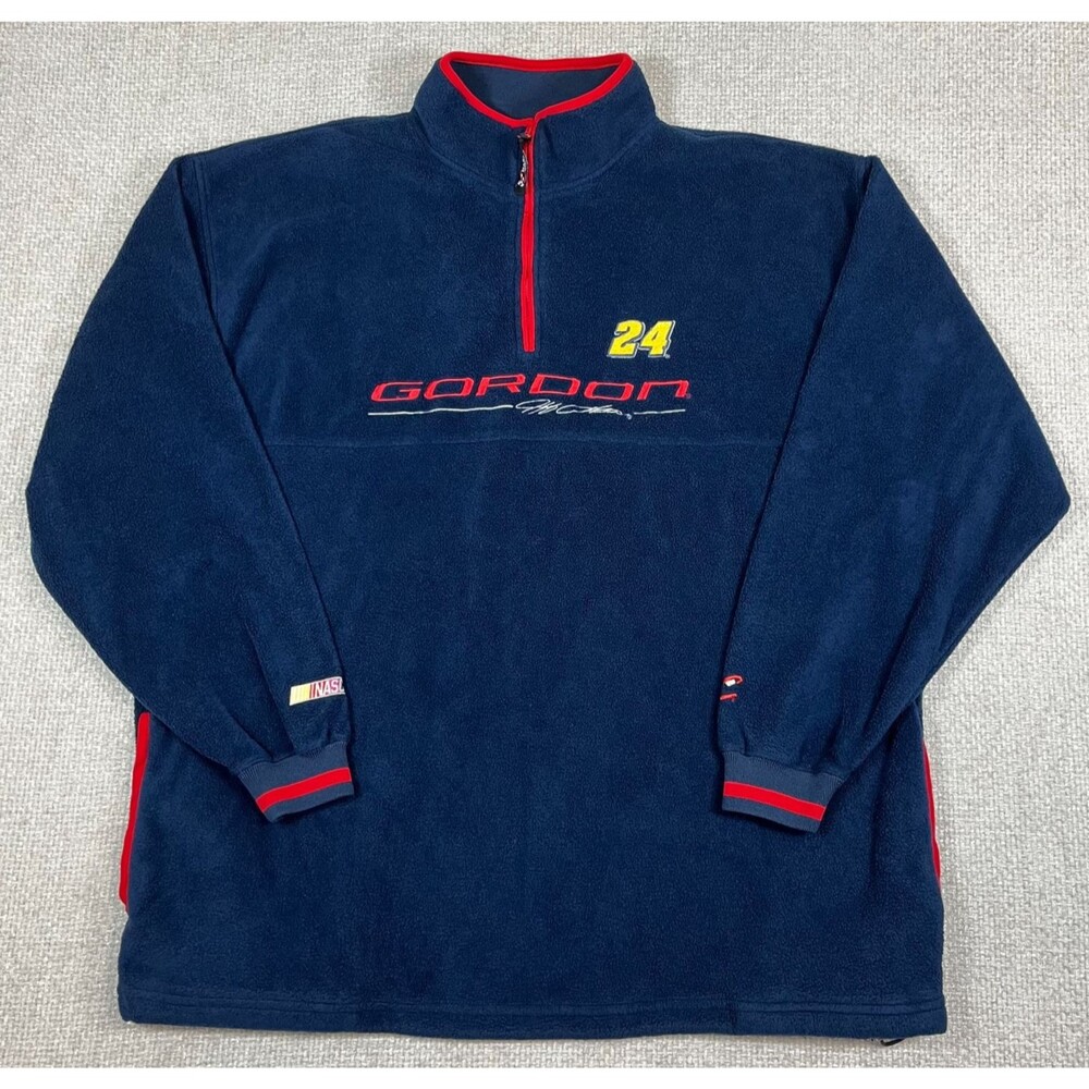 Jeff Gordon Nascar Fleece 1/4 Zip Sweatshirt Men’s XL Chase Authentics Vintage